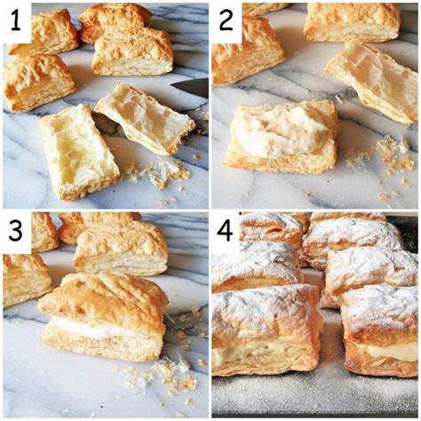 Puff Pastry Custard Slices With Creme Patissiere Foodle Club