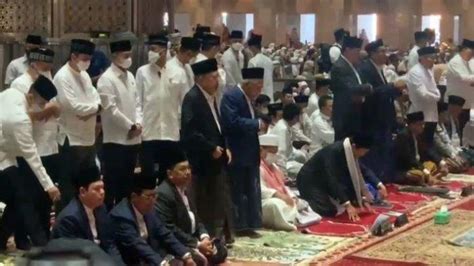 Bareng Jusuf Kalla Maruf Amin Salat Idul Fitri Di Masjid Istiqlal