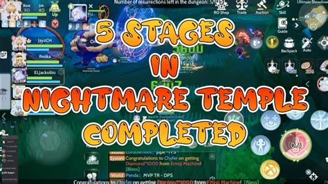 Ragnarok Origin S Nightmare Temple Conquering The Stages Youtube