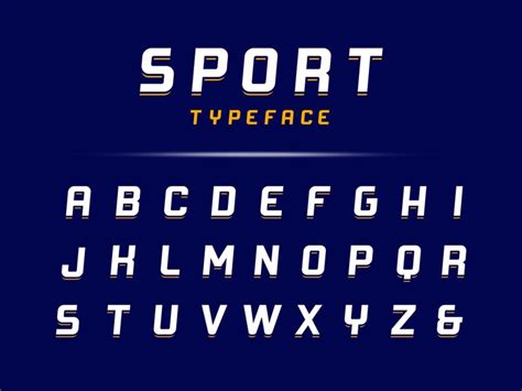 Premium Vector | Sport font Vector alphabet with latin letters