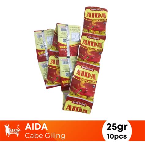 Jual Cabe Bubuk Giling Aida Renceng 25 Gr 10pcs Shopee Indonesia