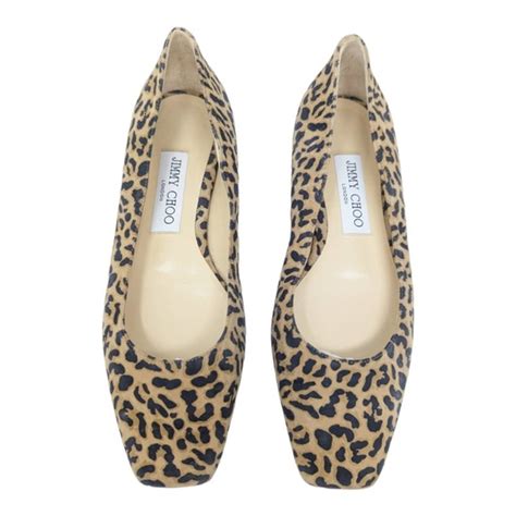 Jimmy Choo Shoes Jimmy Choo Mirele Leopardprint Leather Square Toe