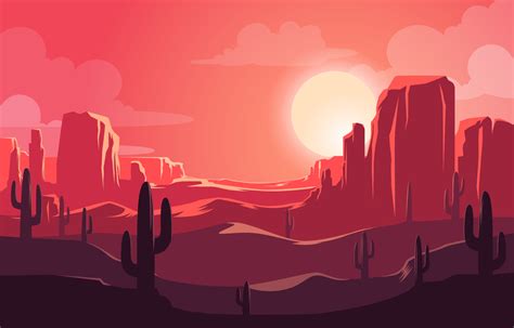 Sunset In The Desert Background 3524617 Vector Art at Vecteezy