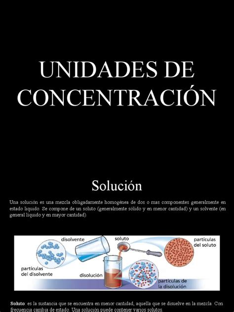 Unidades De Concentración Pdf Concentración Química