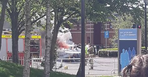 Car Bursts Into Flames In In Lidl Supermarket Car Park In Yate