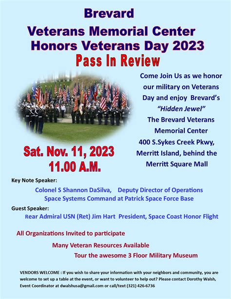 Upcoming Veterans Events Veterans Memorial Center Inc