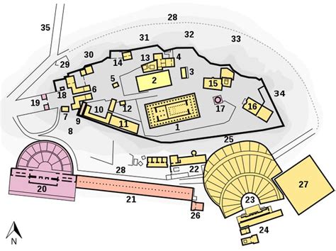 File Plan Acropolis Of Athens Colored Svg Athens Acropolis Parthenon