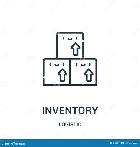 Inventory Icon Vector From Logistic Collection Thin Line Inventory