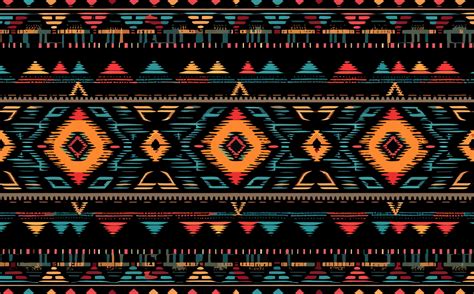 Ethnic Abstract Ikat Pattern Seamless Pattern In Tribal Folk