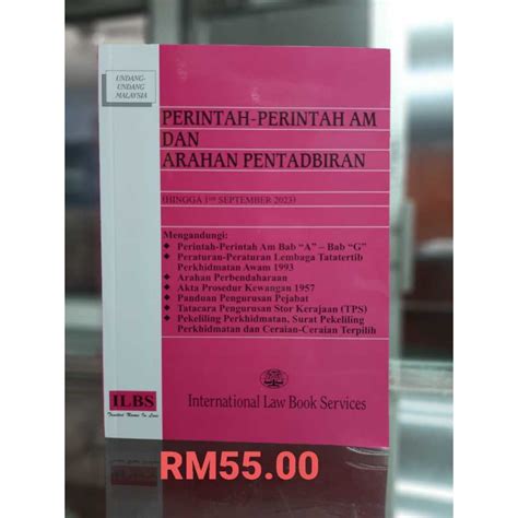 Ready Stok Perintah Perintah Am Dan Arahan Pentadbiran Hingga September 2023 Shopee Malaysia