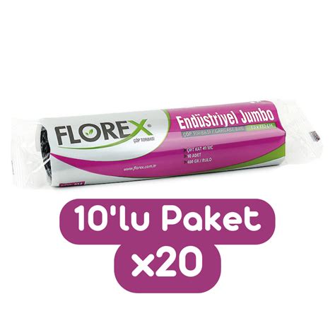 Florex End Striyel Jumbo Boy P Torbas X Cm Lu Rulo Siyah