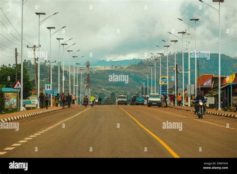 A Busy Street In Kapchorwa Mount Elgon Region Uganda Stock Photo Alamy