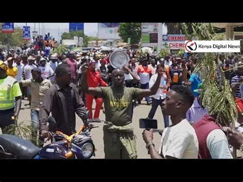 Drama Angry Kisumu Residents Hold Demos Over High Cost Of Living