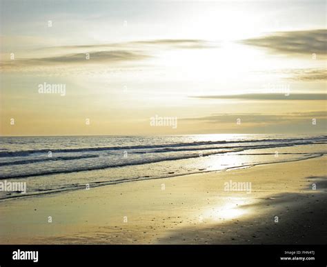 Atlantic Ocean at sunset Stock Photo - Alamy