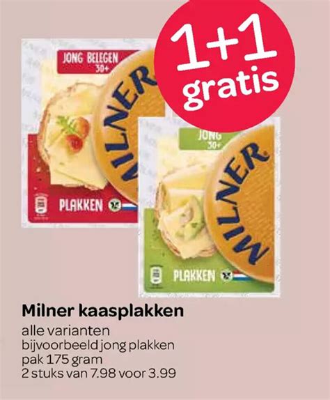 Milner Kaasplakken G Aanbieding Bij Spar