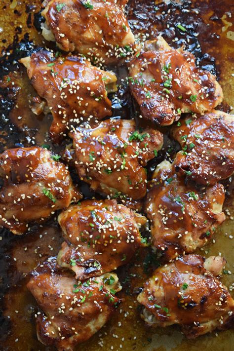 Oven Baked Teriyaki Chicken Thighs Julias Cuisine