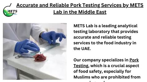 PPT Accurate And Reliable Pork Testing Services By METS Lab In The