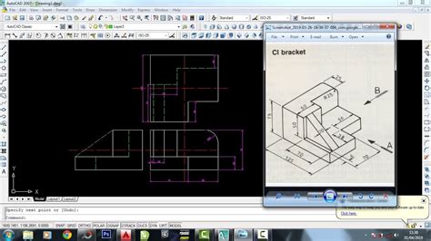 Belajar Autocad 2007 Cara Membaca 3dimensi Menjadi 2dimensi Latihan 3