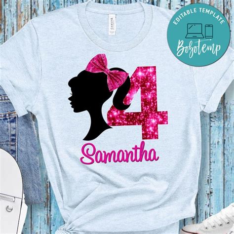 Custom Barbie Birthday Shirt for Girl | Bobotemp