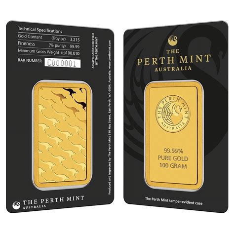 Perth Mint Gram Gold Bar Fine In Assay Walmart