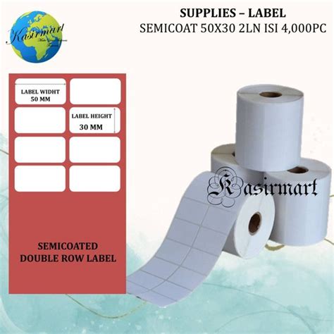 Jual Label Printer Barcode X Mm X Mm Line Semicoated Isi