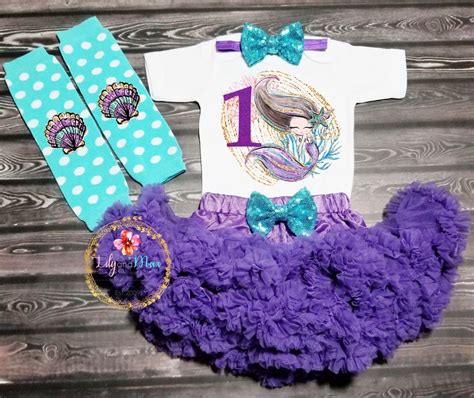 Mermaid Birthday Girl Outfit First Birthday Mermaid Outfit | Etsy