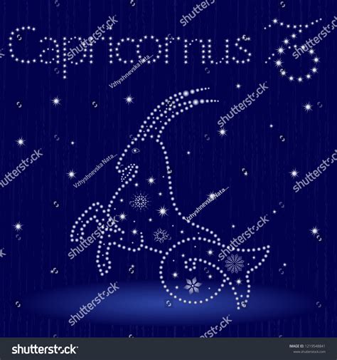 Zodiac Sign Capricornus On A Blue Starry Sky Royalty Free Stock