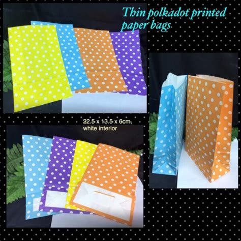 Thin Polkadot Printed Paper Bags CraftEZOnline Arts And Crafts Store