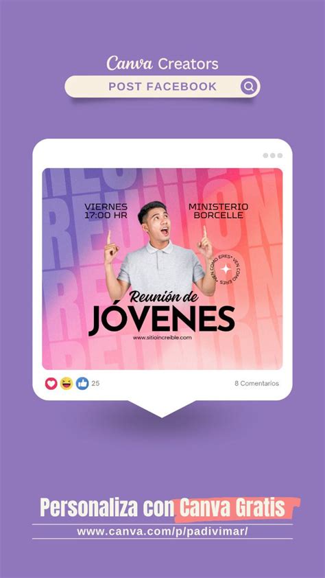 Plantilla Gratis Y Editable En Canva De Post Facebook Para Reuni N De