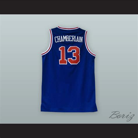 Wilt Chamberlain 13 Philadelphia Warriors Blue Basketball Jersey — BORIZ