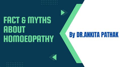 Facts And Myth About Homoeopathy By Dr Ankita Pathak Youtube