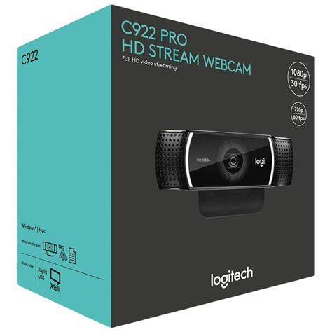 Buy Logitech C922 Pro Usb 1080p Web Cam Automatic Low Light Correction 960 001090 Black