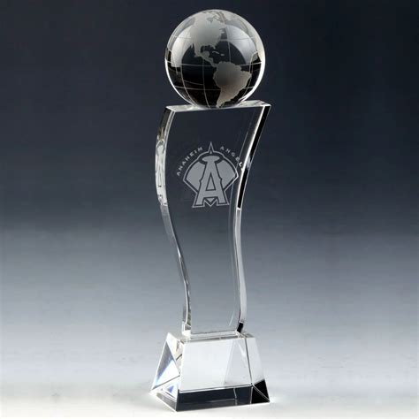 Crystal Globe Tower Trophy World Globe Crystal Tower Award