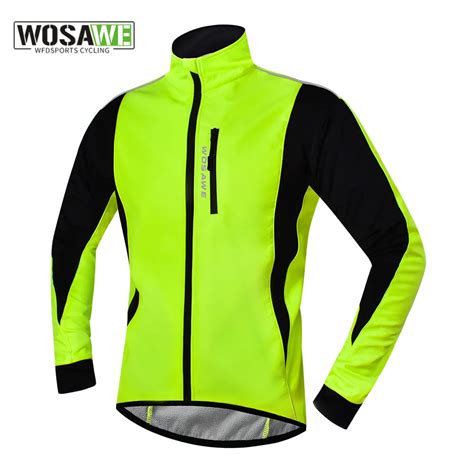 WOSAWE Winter Men S Cycling Jacket Waterproof Windproof Thermal Fleece