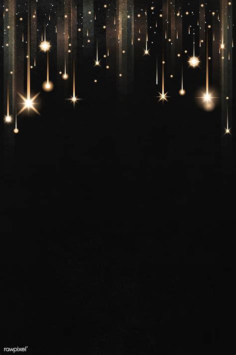 Premium Vector Of Gold Sparkles Patterned On Black Background Best