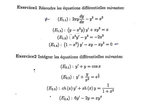 Solution Analyse Serie Des Equations Diff Rentielles Avec Sa