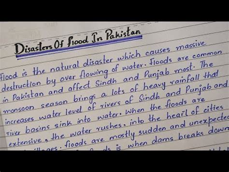 Essay On Disasters Of Flood In Pakistan Essay On Flood Youtube