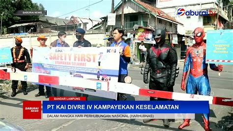 Pt Kai Divre Iv Tanjungkarang Kampayekan Keselamatan Di Perlintasan