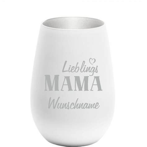 Personalisiertes Windlicht Lieblings Mama Mit Wunschnamen In Weiss