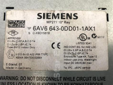 6AV6 643 0DD01 1AX1 6AV6 643 0BA01 1AX0 MP277 OP277 SIEMENS HMI Hmi