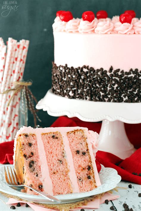 Cherry Chocolate Chip Cake Naturally Pink Birthday Cake Recipe