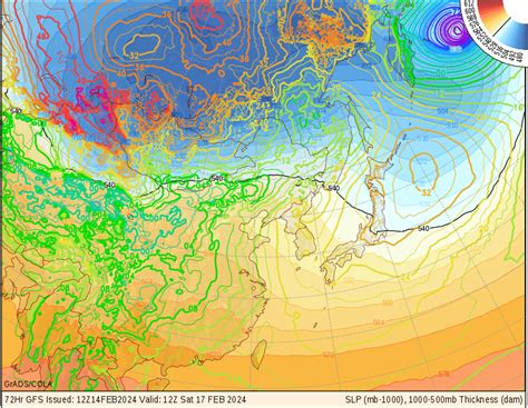 Global Weather Systems Asia suface pressure charts, fax charts and ...