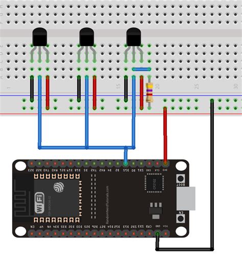 Подключение нескольких Ds18b20 к Esp32 блог