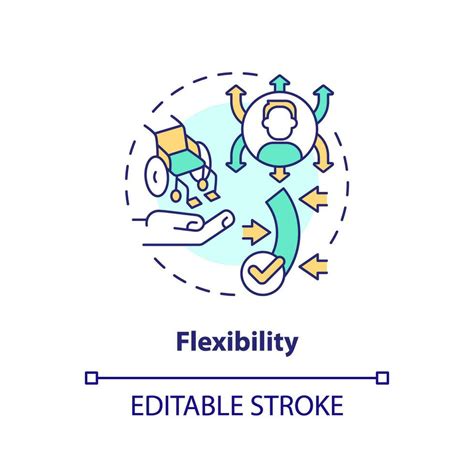 Flexibility Concept Icon Equal Access Diverse People Inclusive