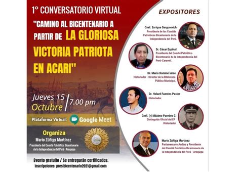 Arequipa Organizan Conversatorio Por El Bicentenario De La