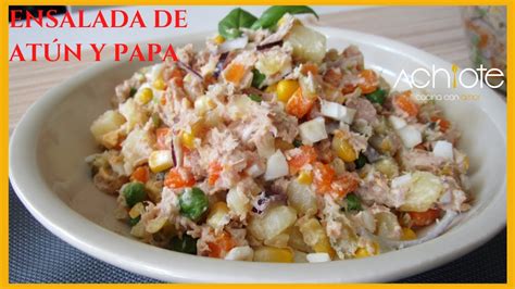 Receta de ensalada de papa con atún y huevo una opción saludable y