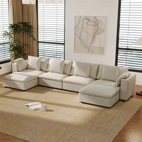 Modern White Sectional Sofa Set | Cabinets Matttroy