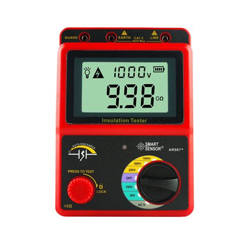 Buy Smart Sensor Ar907 Ar907a Megohmmeter Digital High Voltage