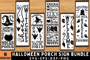 Halloween Porch Sign Svg Bundle Graphic By Digital Art Creative Fabrica