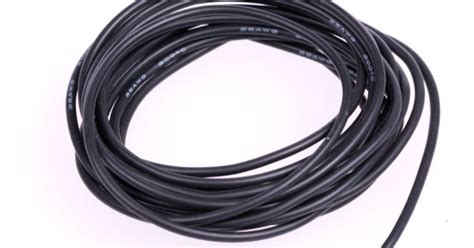 Siliconen Draad 2m 26AWG Soepel Zwart Kiwi Electronics